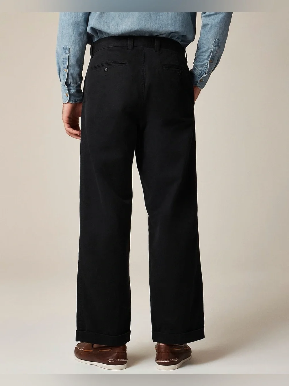 J.Crew Giant-fit chino pant in black